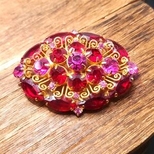 Juliana collectible burst‎ brooch stunning B809 eyecatching vintage
